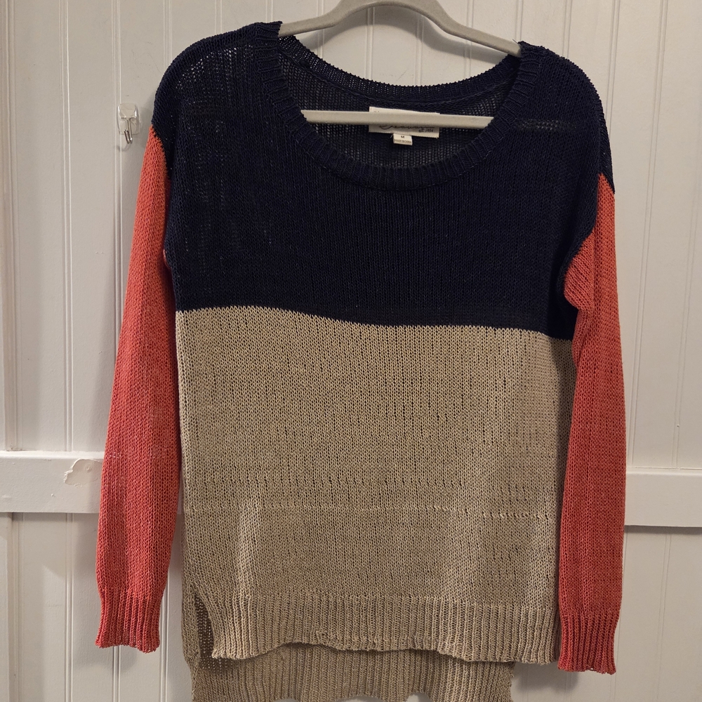 Vintage Havana Navy and Coral Sweater